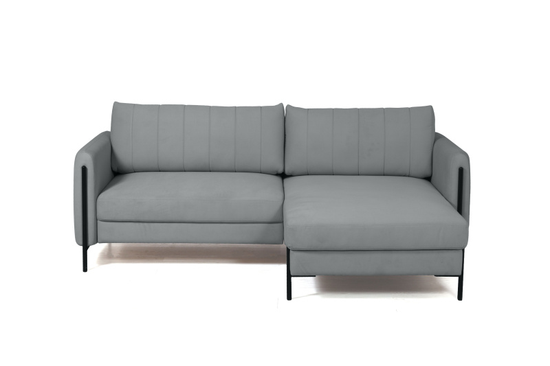 Barcelona диван-кровать с шезлонгом, велюр серый